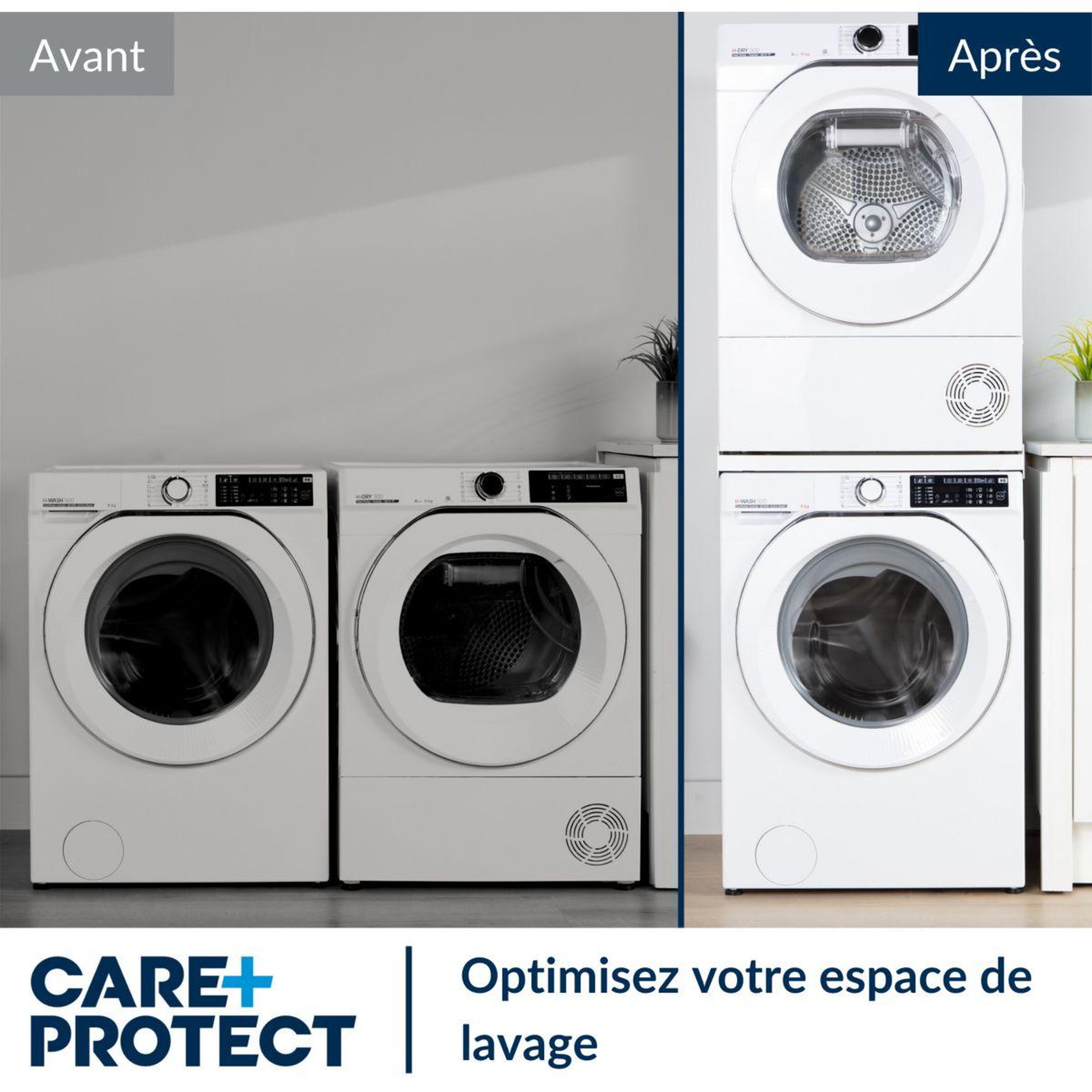 Voir la diapositive 3 : CARE PROTECT Kit de superposition de superposition universel (lave-linge a