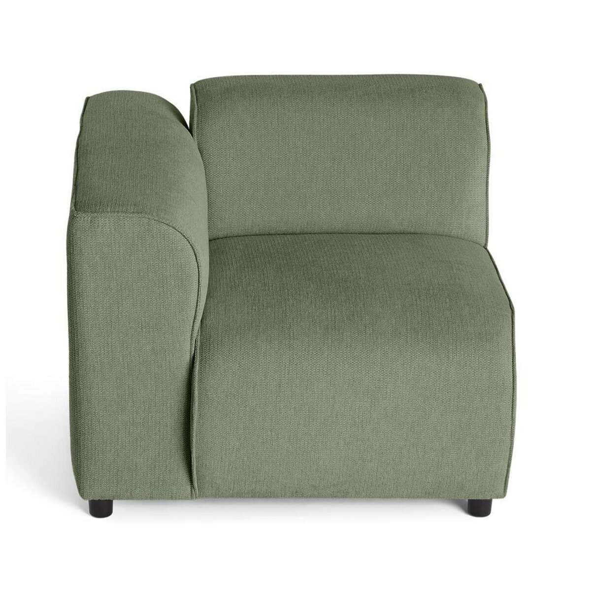 LISA DESIGN Suaro - module d'assise d'angle gauche en tissu texturé