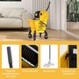 Voir la diapositive 6 : HOMCOM Chariot de ménage chariot de lavage chariot de nettoyage avec essoreuse à pression seau 26L et serpillère jaune