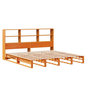 Voir la diapositive 3 : VIDAXL Lit bibliotheque sans matelas cire marron 180x200cm bois massif