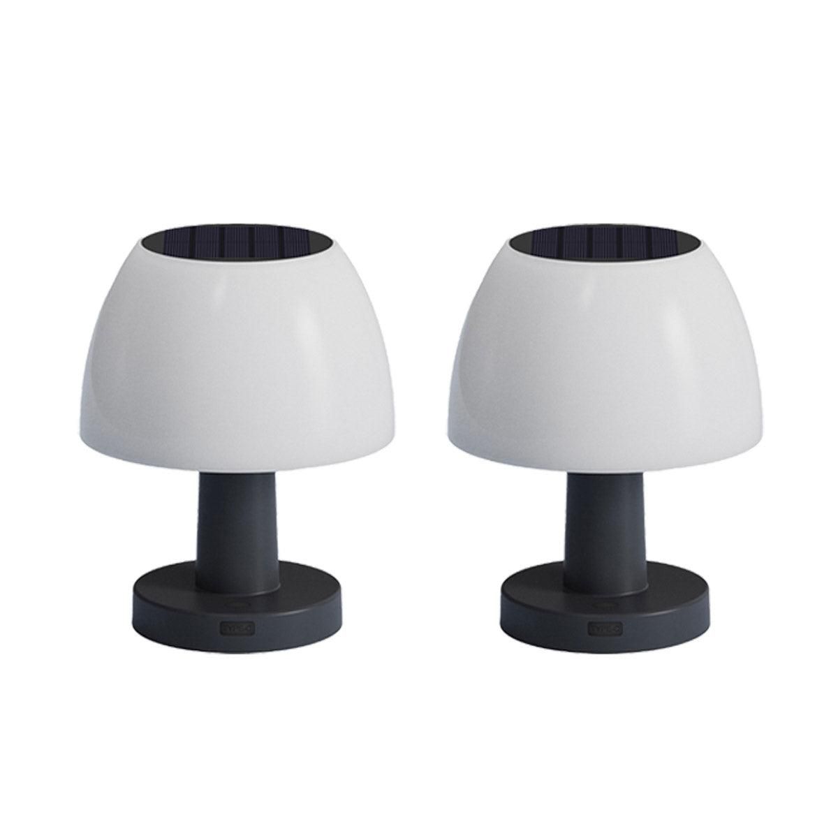 Lumisky Lot de 2 Lampes de table solaire LUMINA Blanc Plastique H13.5 cm