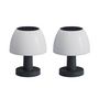 Voir la diapositive 1 : Lumisky Lot de 2 Lampes de table solaire LUMINA Blanc Plastique H13.5 cm