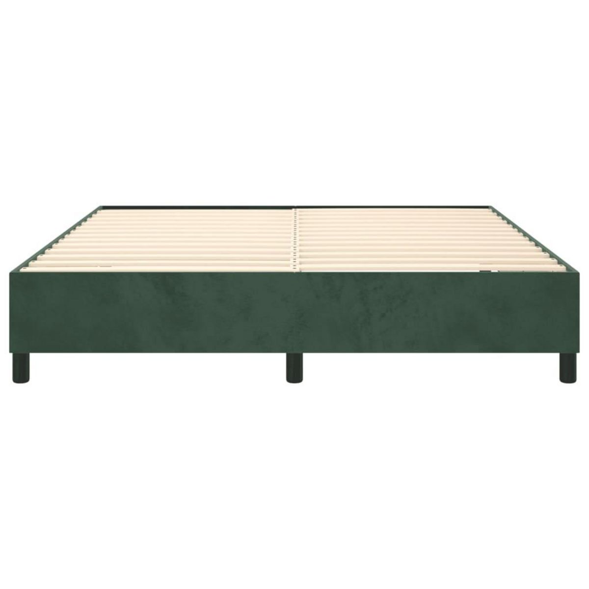 VIDAXL Cadre de lit sans matelas vert fonce 200x200 cm velours