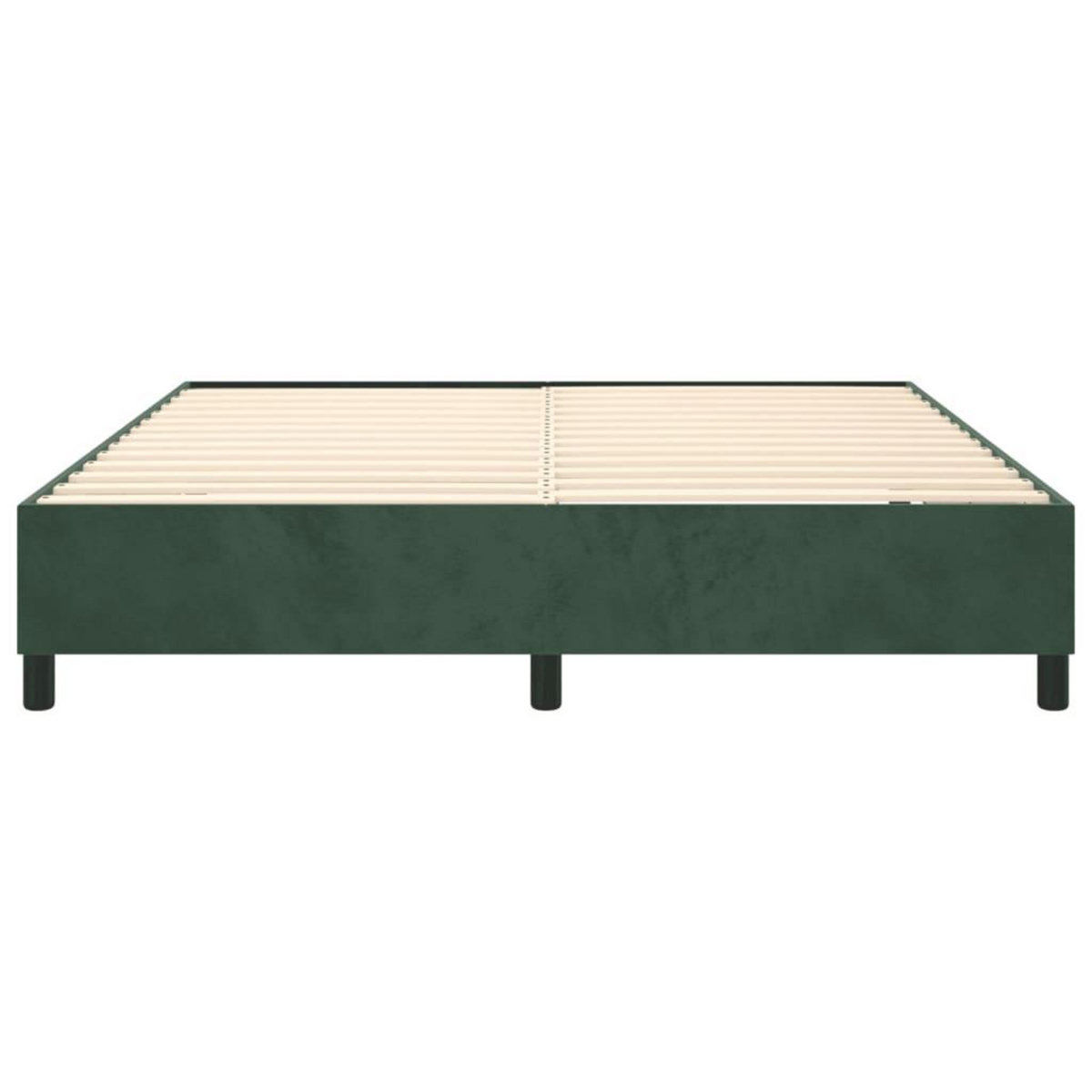 VIDAXL Cadre de lit sans matelas vert fonce 200x200 cm velours