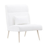 Paris Prix Fauteuil en Tissu Bouclette  Bloom  95cm Blanc