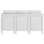 Voir la diapositive 3 : VIDAXL Evier de cuisine commercial 180x60x96 cm Acier inoxydable