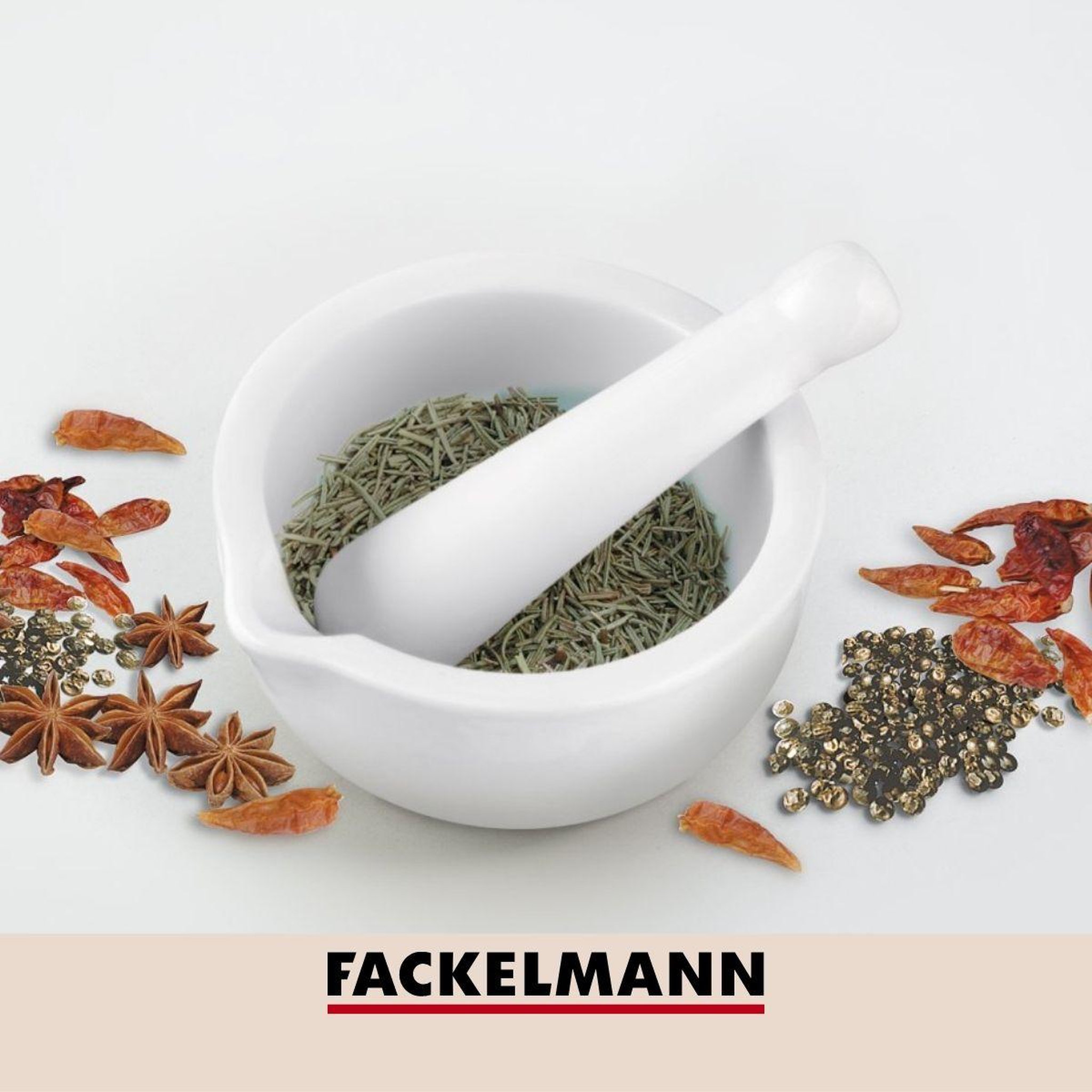 Voir la diapositive 6 : Fackelmann Mortier de cuisine avec pilon en porcelaine fackelmann basic