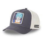 CAPSLAB Casquette homme trucker Dragon Ball Z Vegito Capslab. Coloris disponibles : Gris