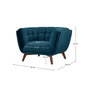 Voir la diapositive 4 : Rendez vous déco Fauteuil en velours bleu foncé-Mona