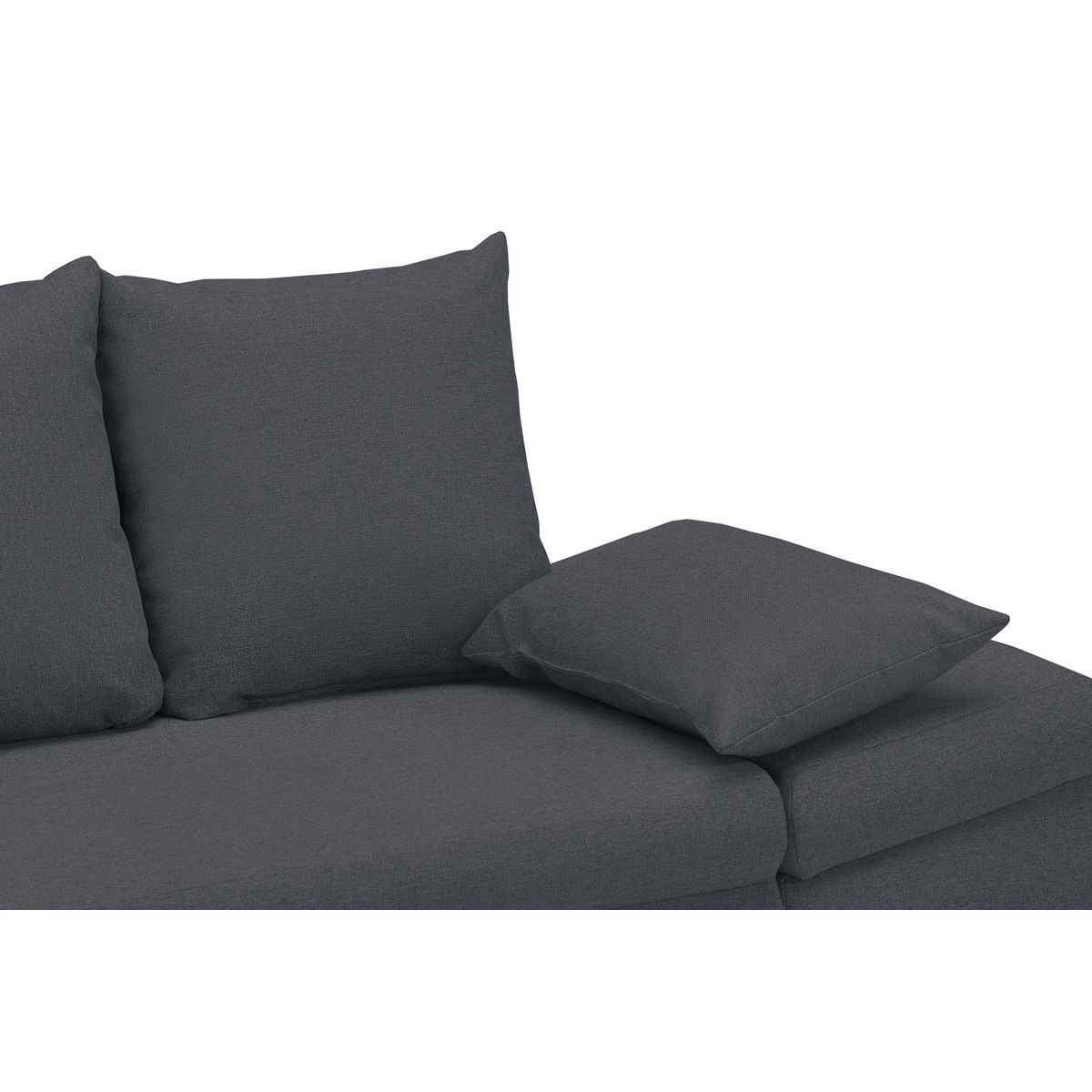 Canapé d'angle gauche convertible en tissu avec coffre 5 places NOA