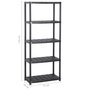 Voir la diapositive 5 : VIDAXL Etagere de rangement a 5 niveaux Noir 71x38x170 cm Plastique