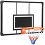 Voir la diapositive 1 : HOMCOM Panier de basketball mural - kit d'installation inclus - acier polycarbonate noir transparent