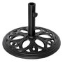 Voir la diapositive 1 : OUTSUNNY Pied de parasol design rosace aspect fer forgé poids net 11,5 Kg dia. 45 cm fonte noir