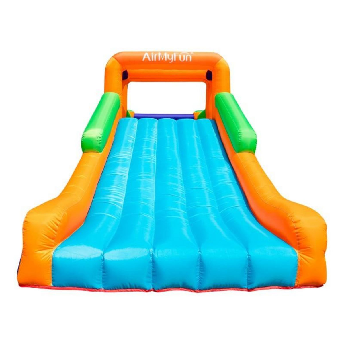 AIRMYFUN Château Gonflable Toboggy avec toboggan XXL et mur d'escalade, Surface 435x200x220 cm - souffleur et sac de rangement inclus