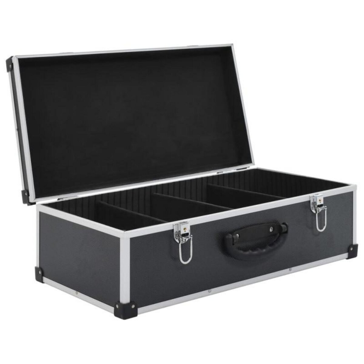 VIDAXL Étui de CD pour 80 CD Aluminium ABS Noir