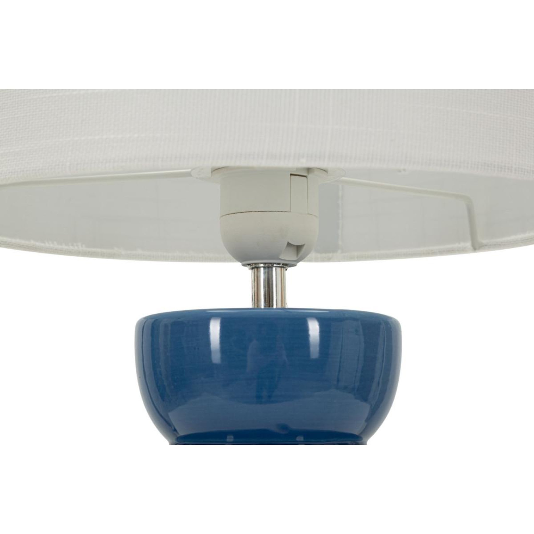 Voir la diapositive 2 : Paris Prix Lampe à Poser en Céramique  Torr  46cm Bleu