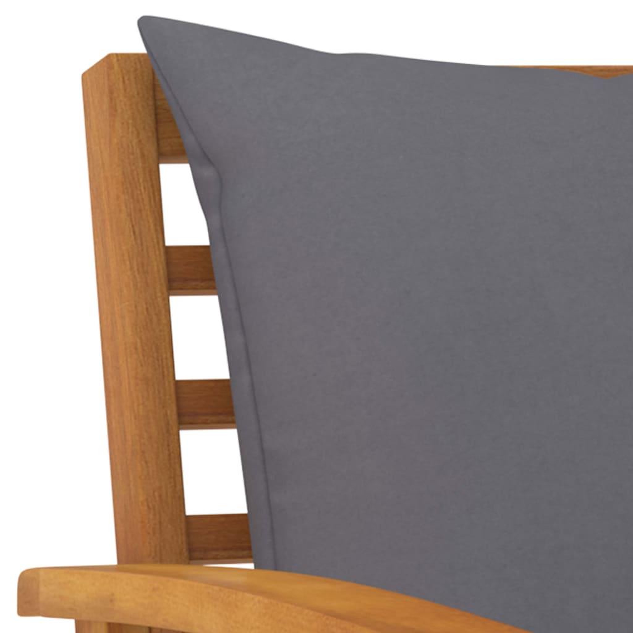 Voir la diapositive 5 : VIDAXL Salon de jardin 3 pcs avec coussin Bois d'acacia solide