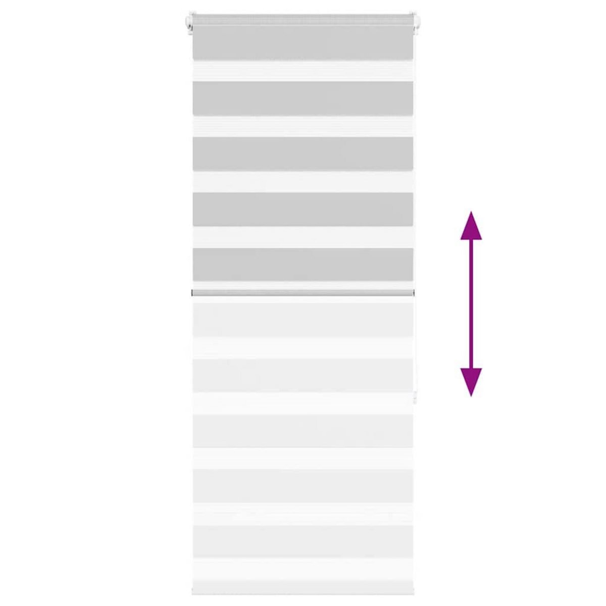 VIDAXL Store zebre gris clair largeur du tissu 50,9 cm polyester