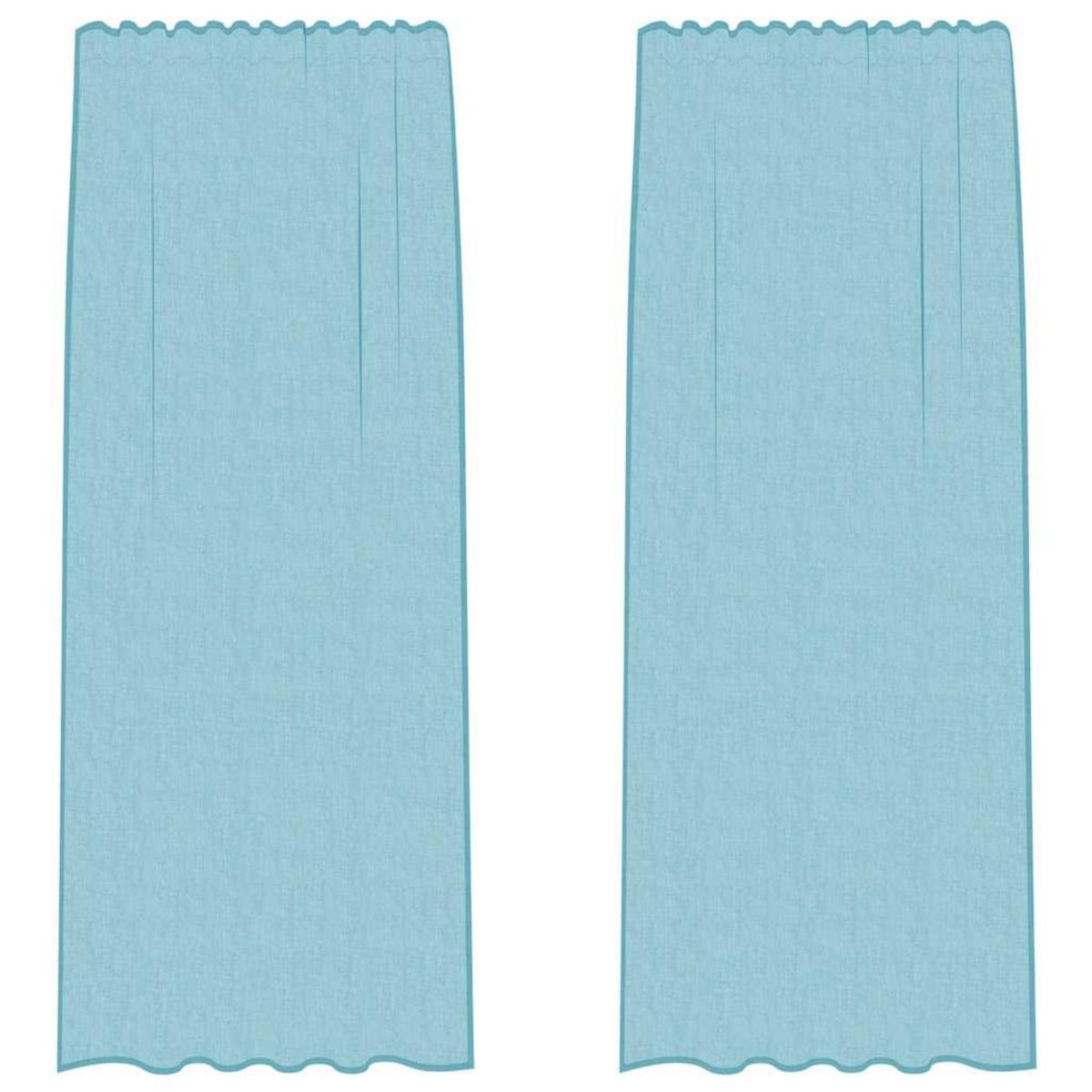 VIDAXL Rideaux en voile avec boucles 2 pcs turquoise 140x225 cm