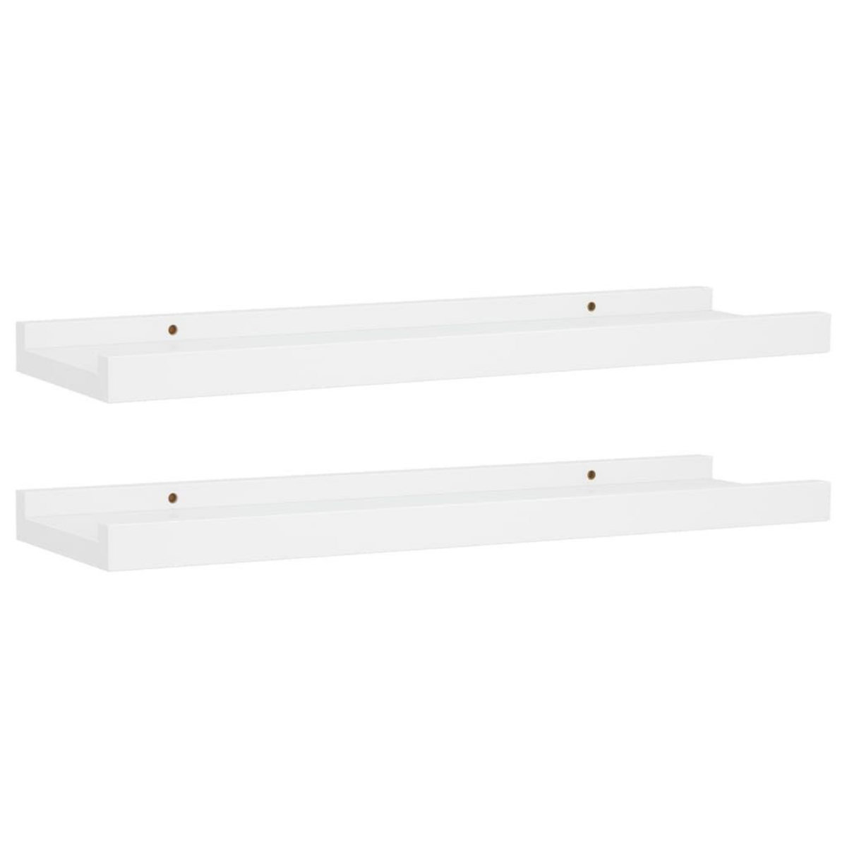 VIDAXL Etageres a rebord pour cadre photo 2 pcs Blanc 40x9x3 cm MDF