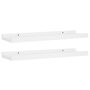 Voir la diapositive 2 : VIDAXL Etageres a rebord pour cadre photo 2 pcs Blanc 40x9x3 cm MDF