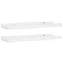 Voir la diapositive 2 : VIDAXL Etageres a rebord pour cadre photo 2 pcs Blanc 40x9x3 cm MDF