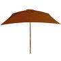 Voir la diapositive 3 : VIDAXL Parasol de jardin avec mat en bois terre cuite 200x300 cm