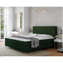 Voir la diapositive 1 : BEST MOBILIER Rafaela - lit boxspring - 140x200 - coffres et surmatelas inclus - en velours