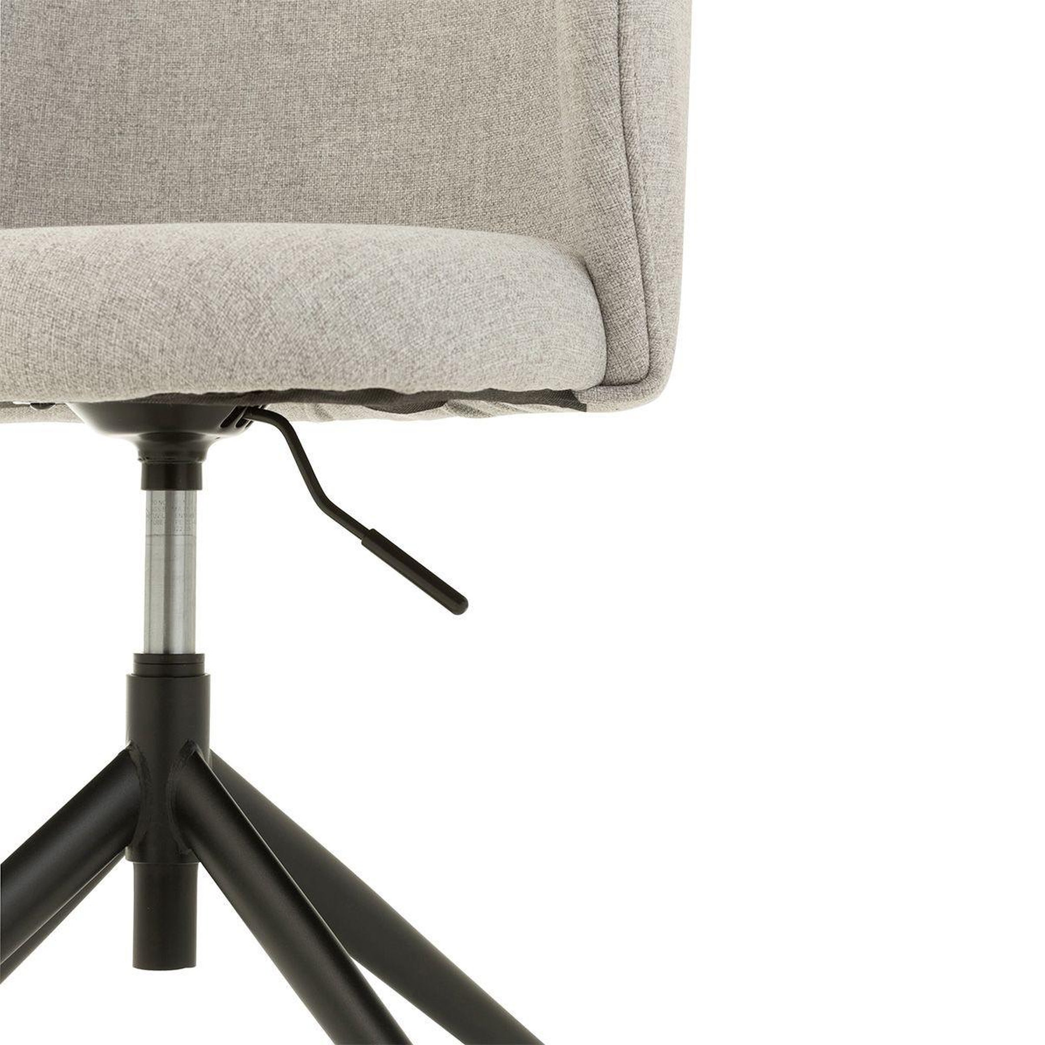 Voir la diapositive 6 : J-LINE Chaise pivotante en lin  gena  56cm gris