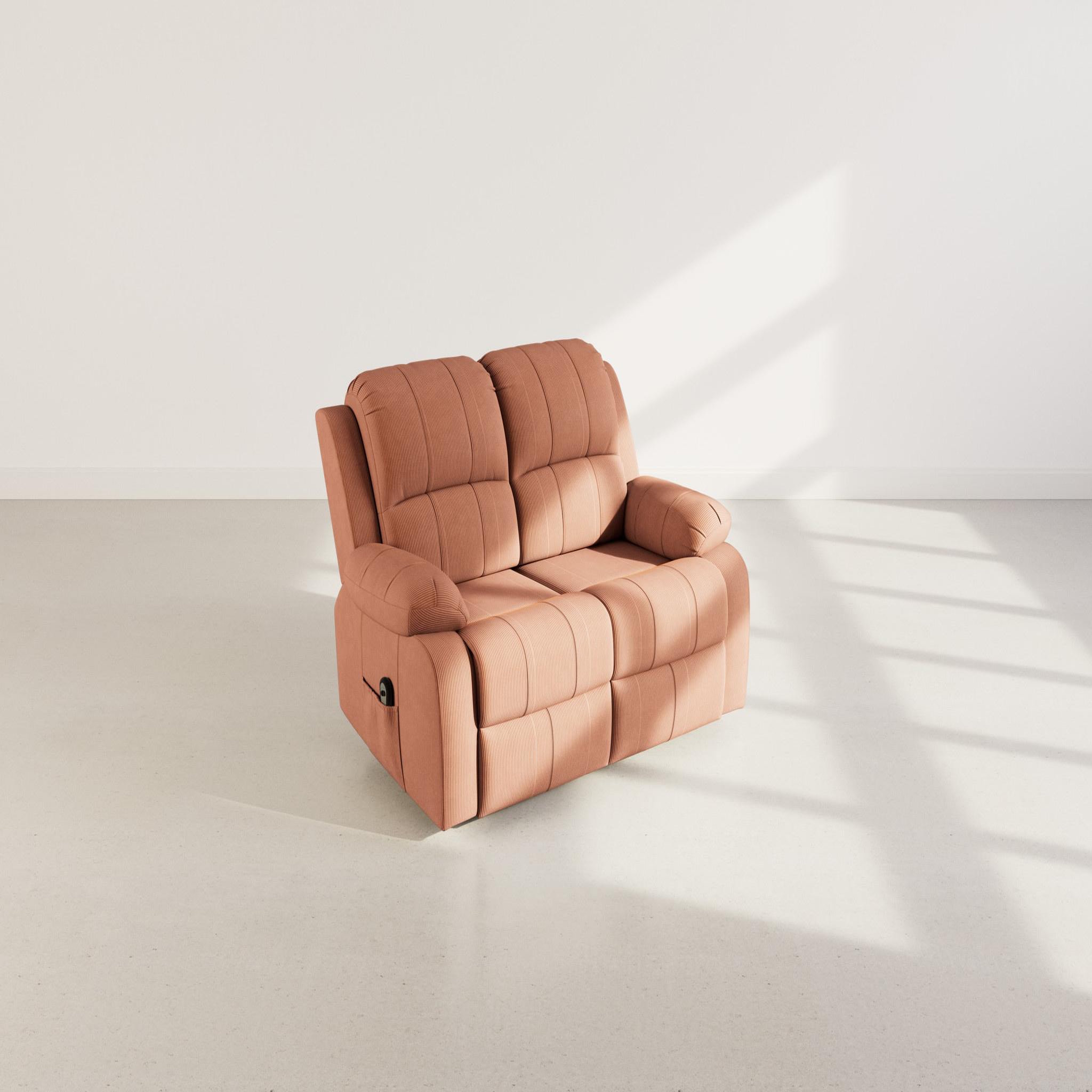 Voir la diapositive 5 : BEST MOBILIER Armand - canapé 2 places relax électrique en velours côtelé