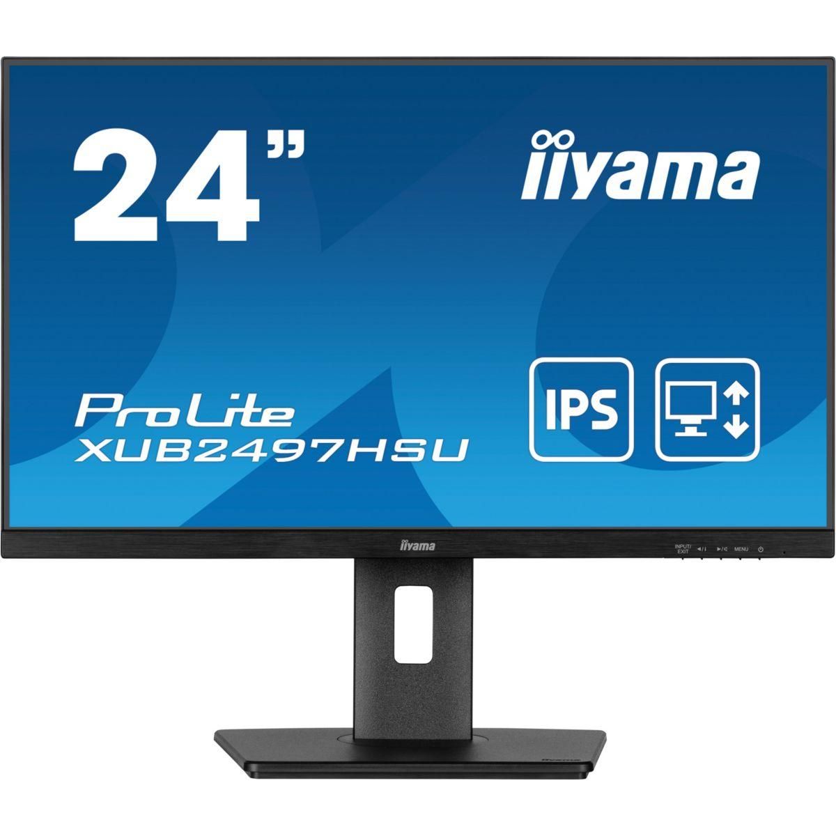 Iiyama Ecran PC PROLITE XUB2497HSN-B2 24'' Plat IPS