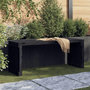 Voir la diapositive 1 : VIDAXL Banc de jardin extensible noir 212,5x40,5x45 cm bois massif pin