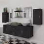 Voir la diapositive 3 : VIDAXL Meuble de salle de bain 11 pcs avec lavabo et robinet Noir