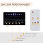 Voir la diapositive 5 : HOMCOM Chauffage soufflant oscillant 2000 W - radiateur céramique PTC - 3 niveaux de puissance - chauffage d'appoint avec télécommande blanc noir