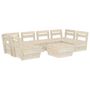 Voir la diapositive 2 : VIDAXL Salon de jardin palette 7 pcs Bois d'epicea impregne