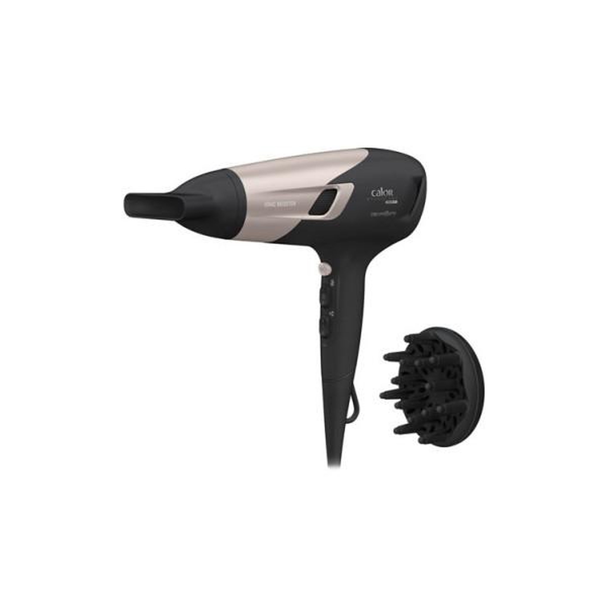 CALOR Sèche-cheveux Calor Booster ionique Studio Dry Glow CV5831C0 Noir Or