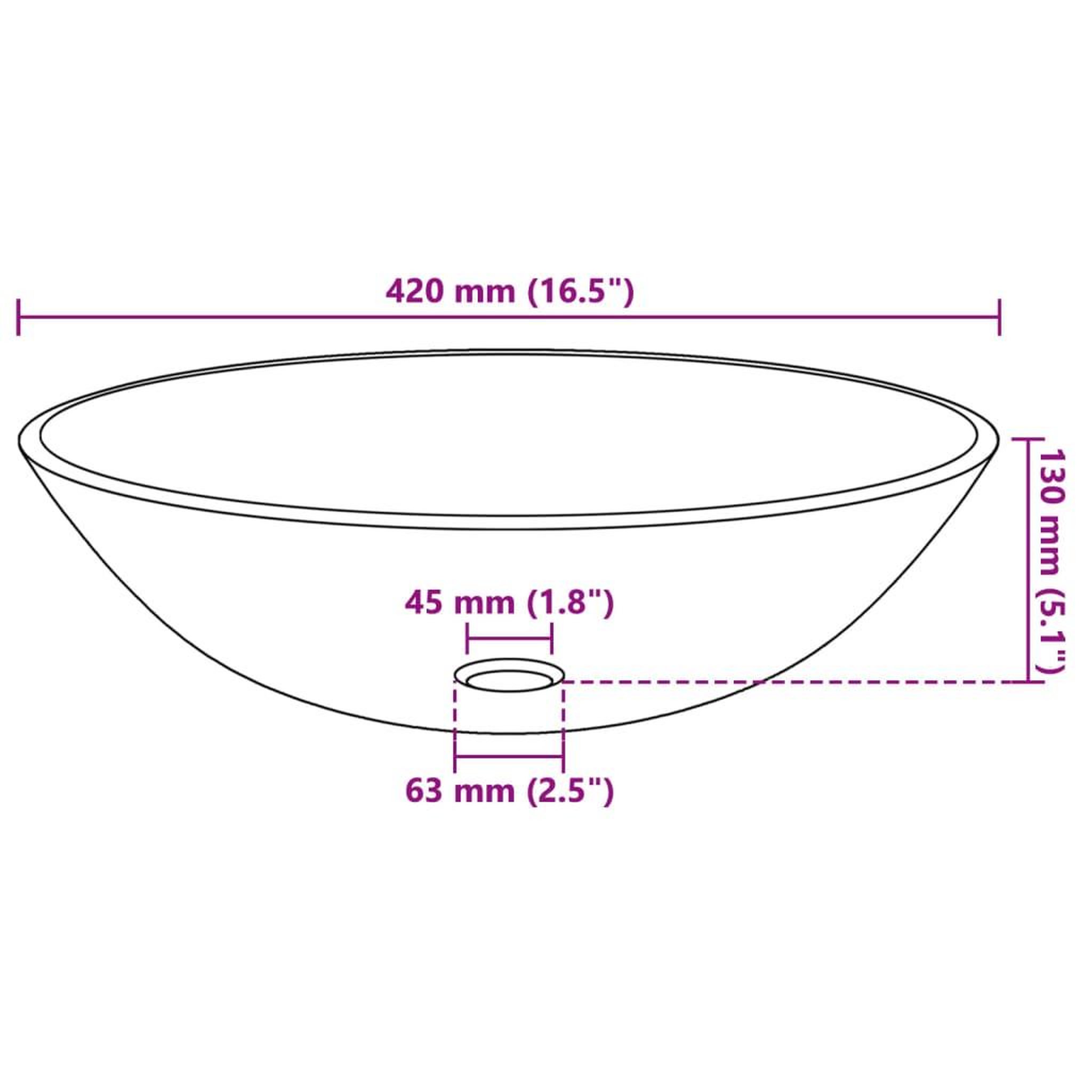 Voir la diapositive 4 : VIDAXL Lavabo Verre trempe 42 cm Givre