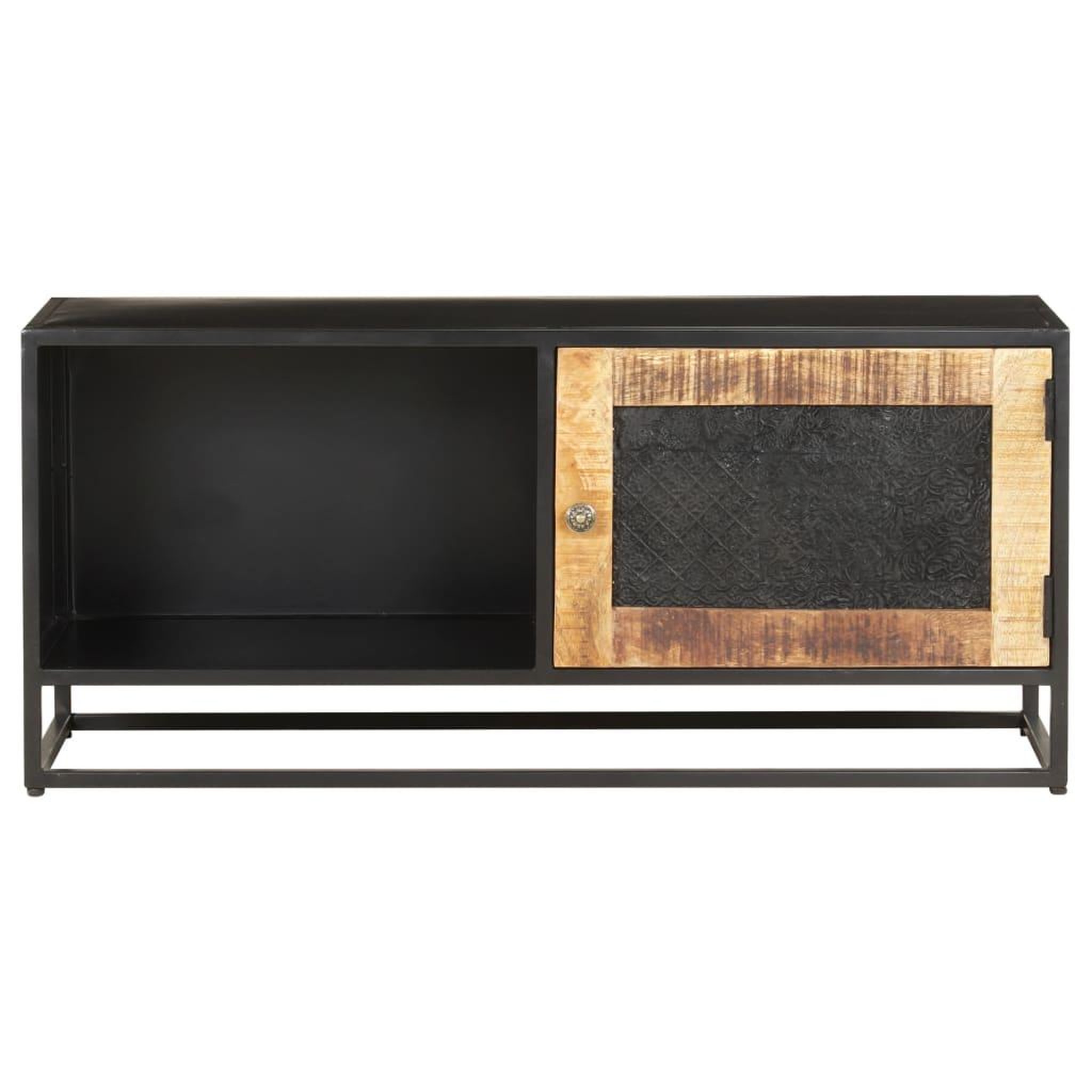 Voir la diapositive 2 : VIDAXL Meuble tv 90x30x40 cm bois de manguier brut