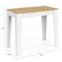 Voir la diapositive 5 : ID MARKET Table console extensible MICHEL 10 personnes 235 cm bois blanc et façon hêtre