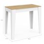 Voir la diapositive 5 : ID MARKET Table console extensible MICHEL 10 personnes 235 cm bois blanc et façon hêtre