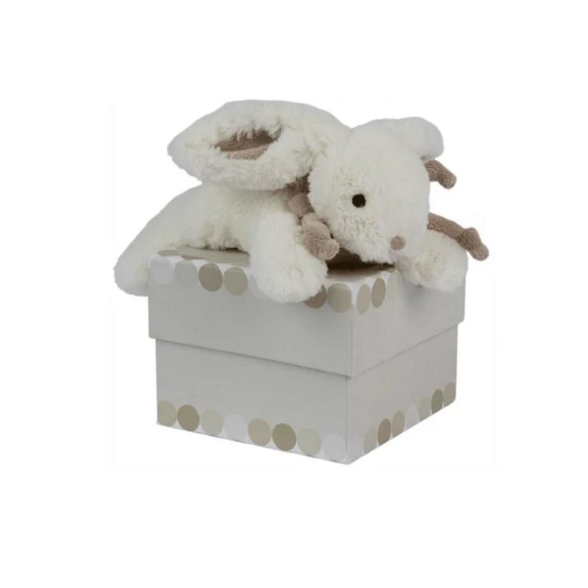 DOUDOU ET COMPAGNIE Peluche lapin bonbon taupe 20 CM