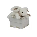 DOUDOU ET COMPAGNIE Peluche lapin bonbon taupe 20 CM