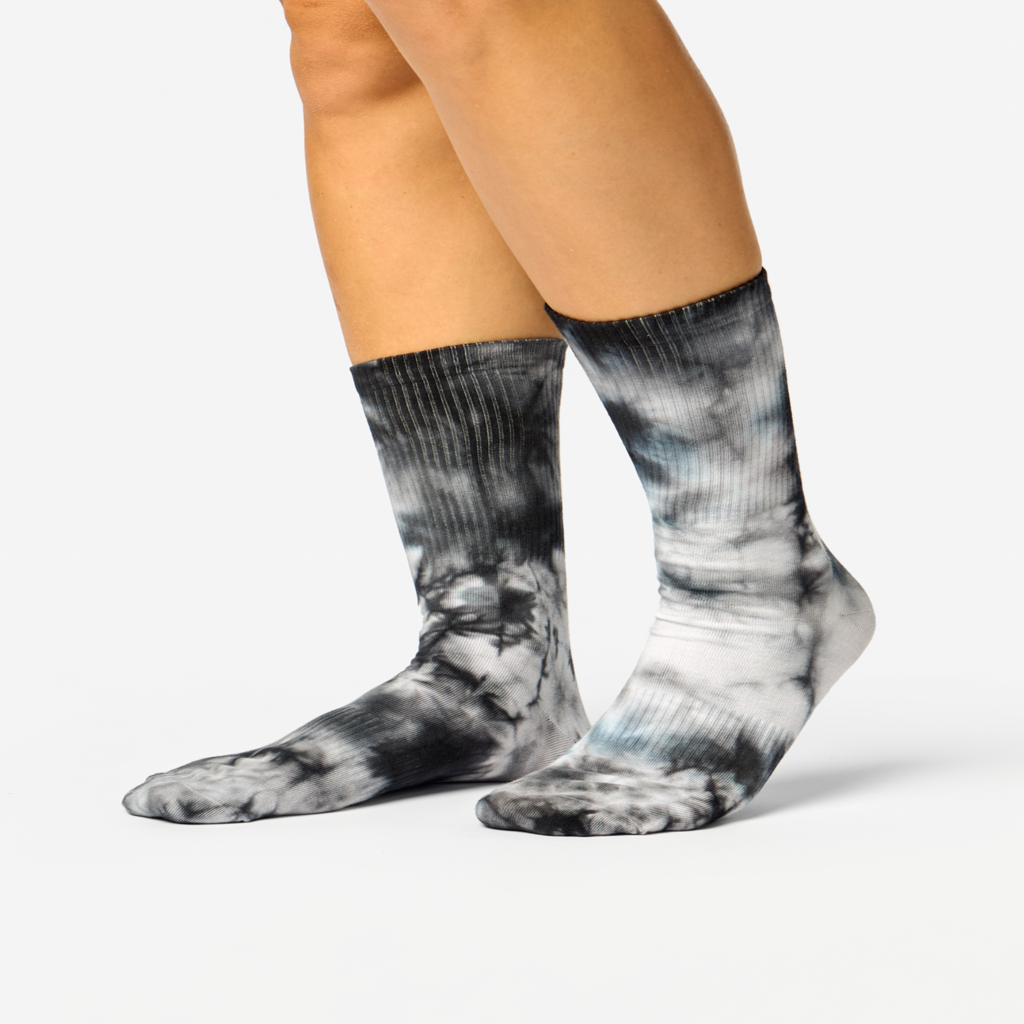 Voir la diapositive 3 : DEDOLES Chaussettes côtelées tie-dye - noir