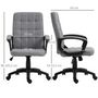Voir la diapositive 3 : VINSETTO Chaise de bureau design Chesterfield effet capitonné hauteur réglable pivotant 360° tissu gris