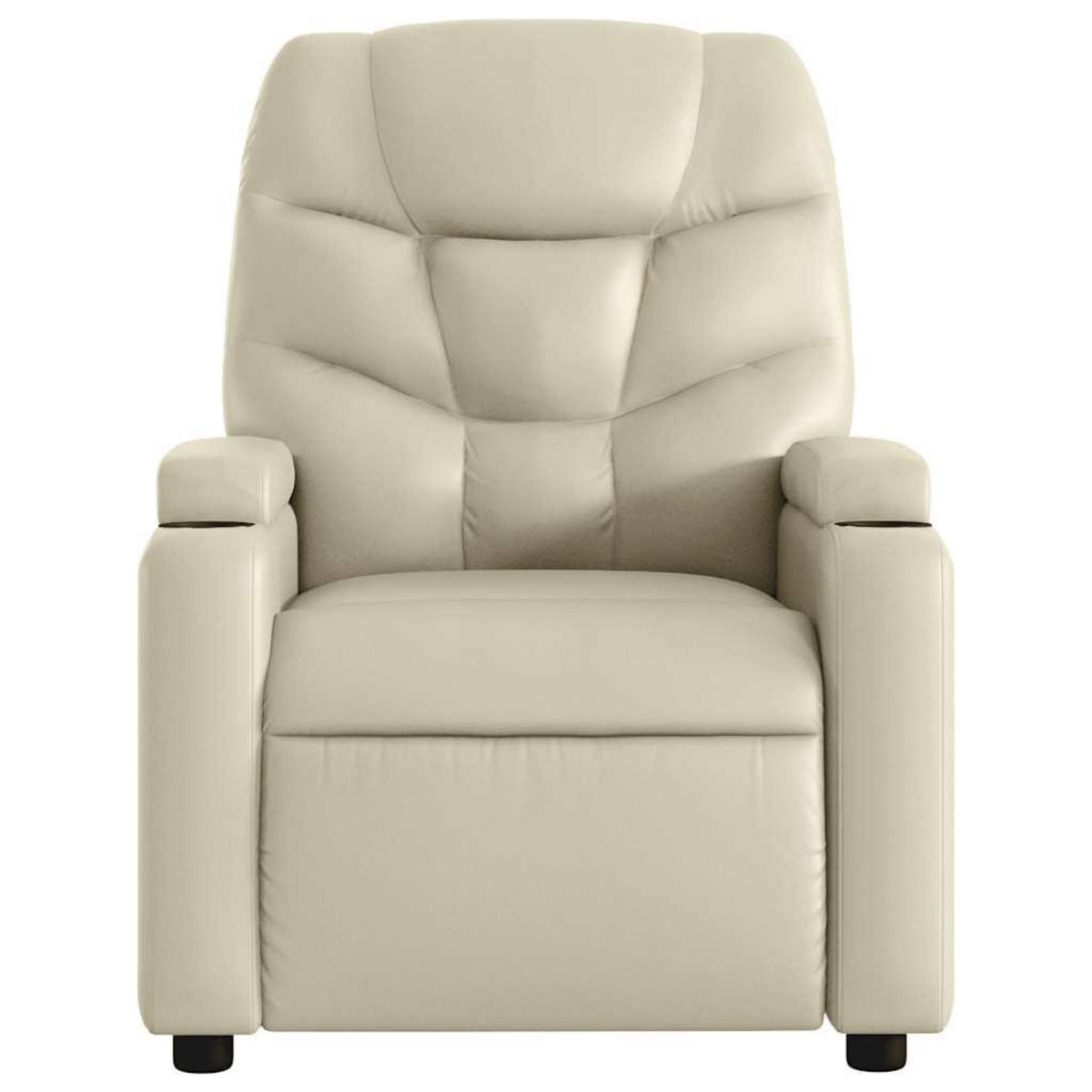 VIDAXL Fauteuil inclinable de massage Creme Similicuir