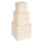 ATMOSPHERA Lot de 3 Boîtes de Rangement  Tineo  33cm Beige
