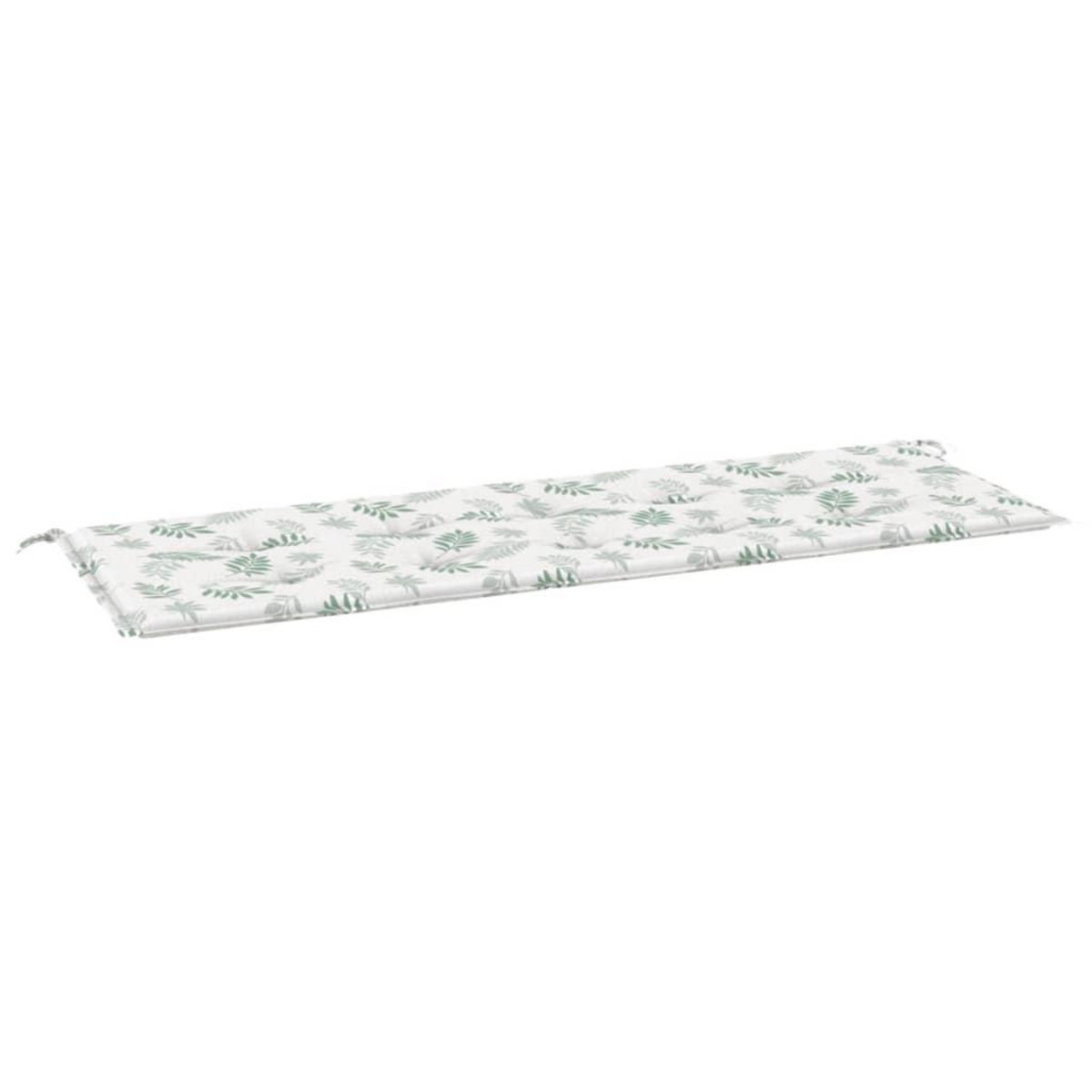 VIDAXL Coussin de banc de jardin motif de feuilles 150x50x3 cm