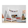 Voir la diapositive 3 : BENLEMI Lit simple en bois NAKANA tipi Blanc 120x180cm