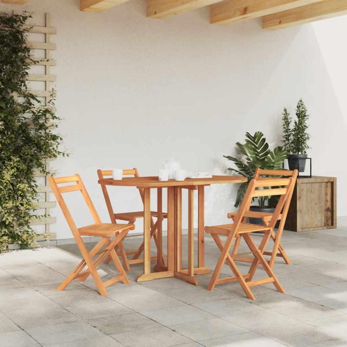 VIDAXL Table pliable de jardin papillon 120x70x75 cm Bois teck solide