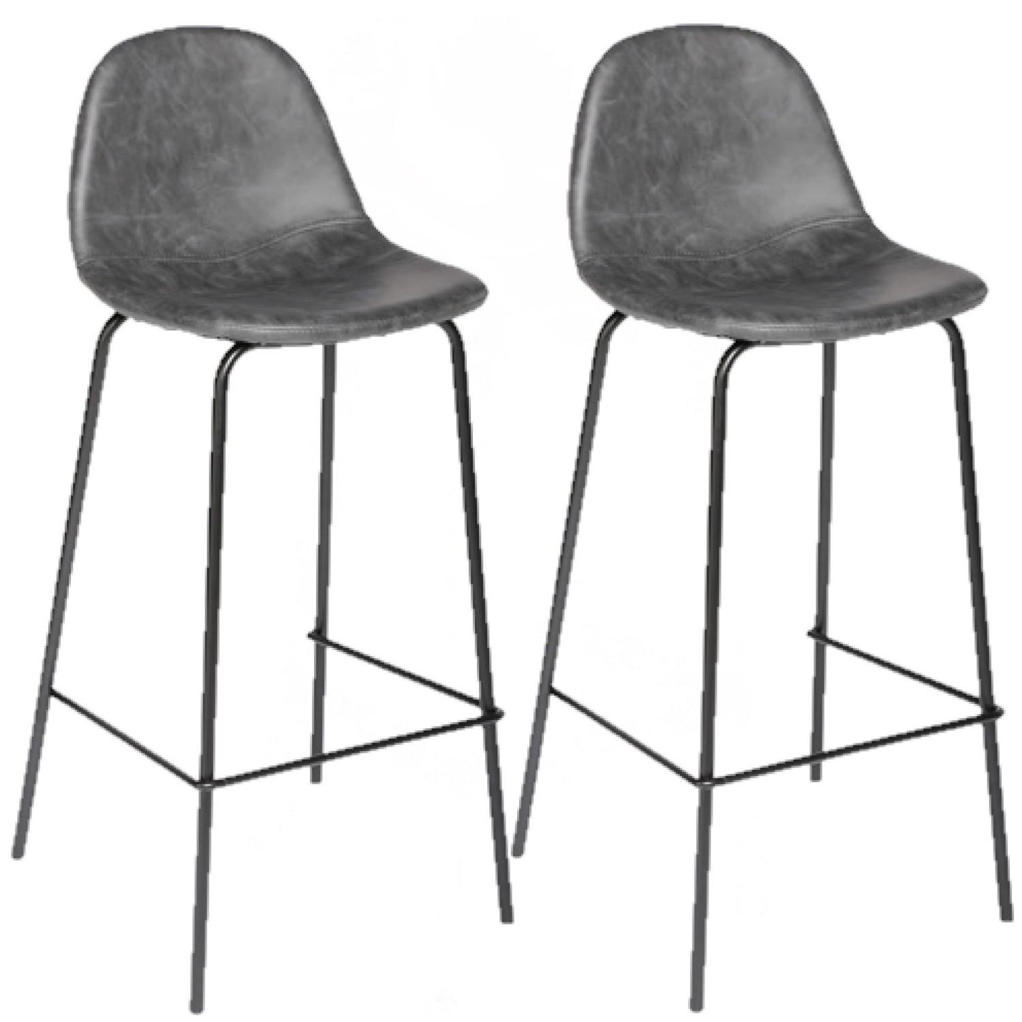 Voir la diapositive 1 : TOILINUX Lot de 2 chaises de bar vladi